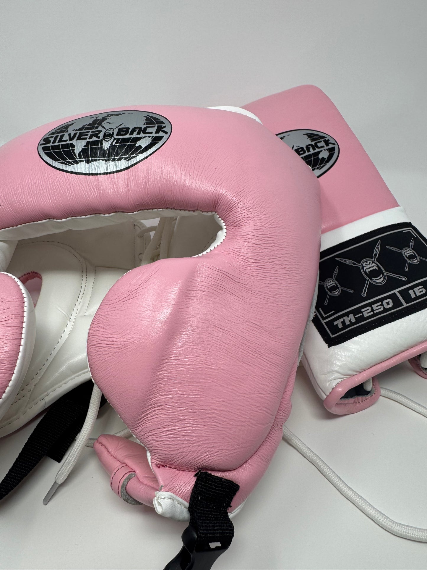 CASQUE DE BOXE - CUIR - ROSE