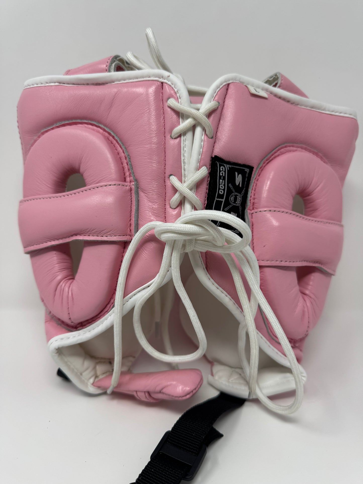 CASQUE DE BOXE - CUIR - ROSE