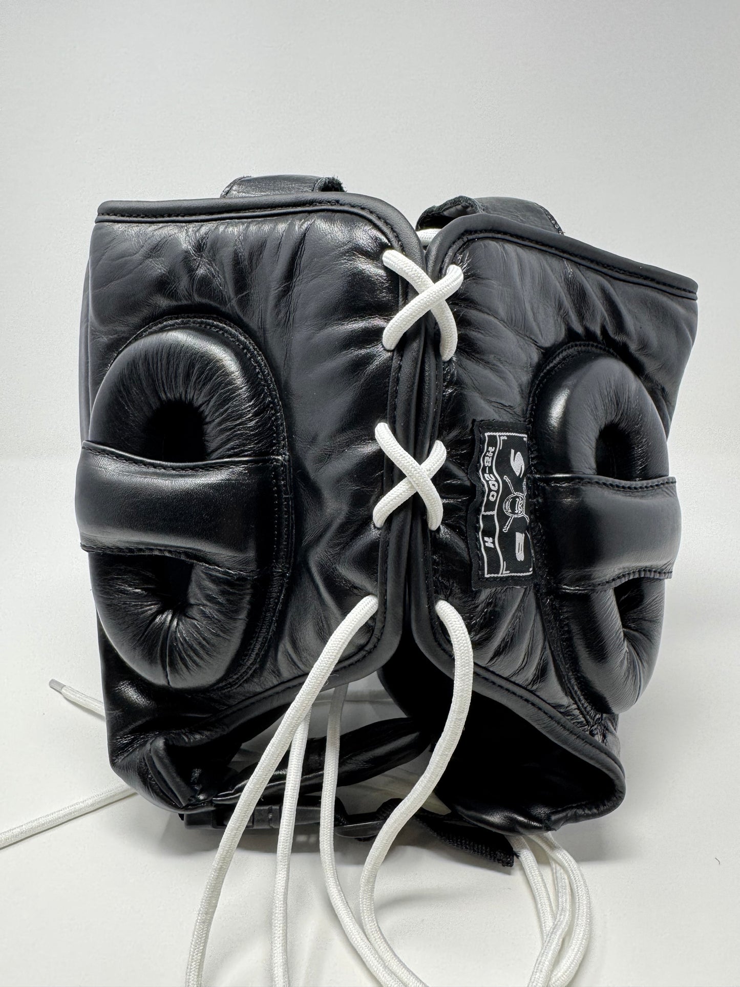 CASQUE DE BOXE - CUIR - Noir