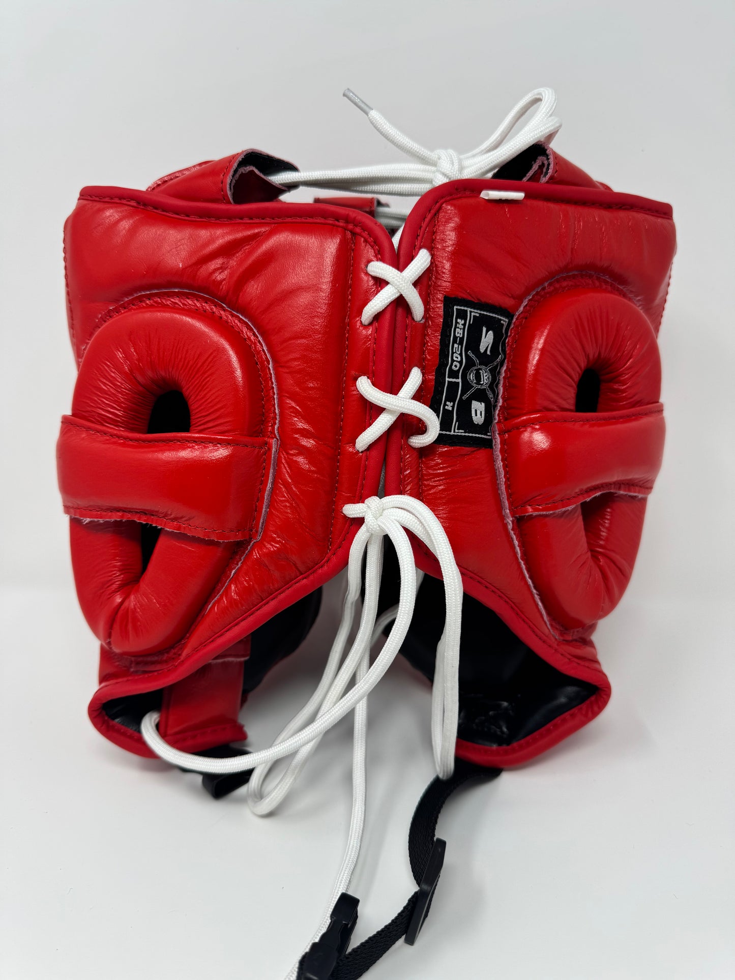 CASQUE DE BOXE - CUIR - ROUGE