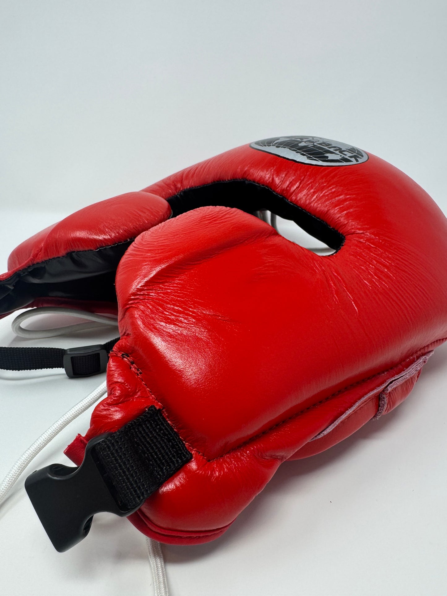 CASQUE DE BOXE - CUIR - ROUGE