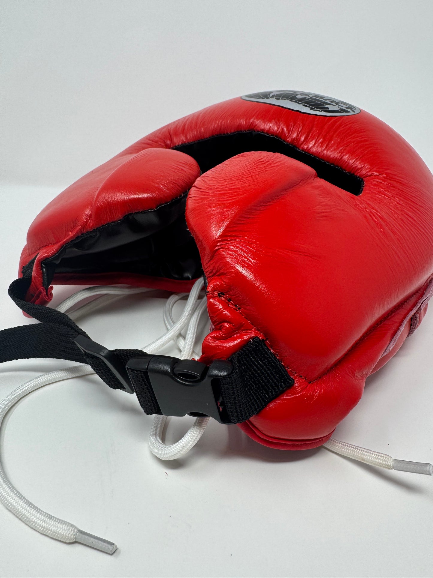 CASQUE DE BOXE - CUIR - ROUGE