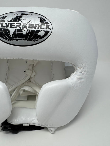 CASQUE DE BOXE - CUIR - BLANC