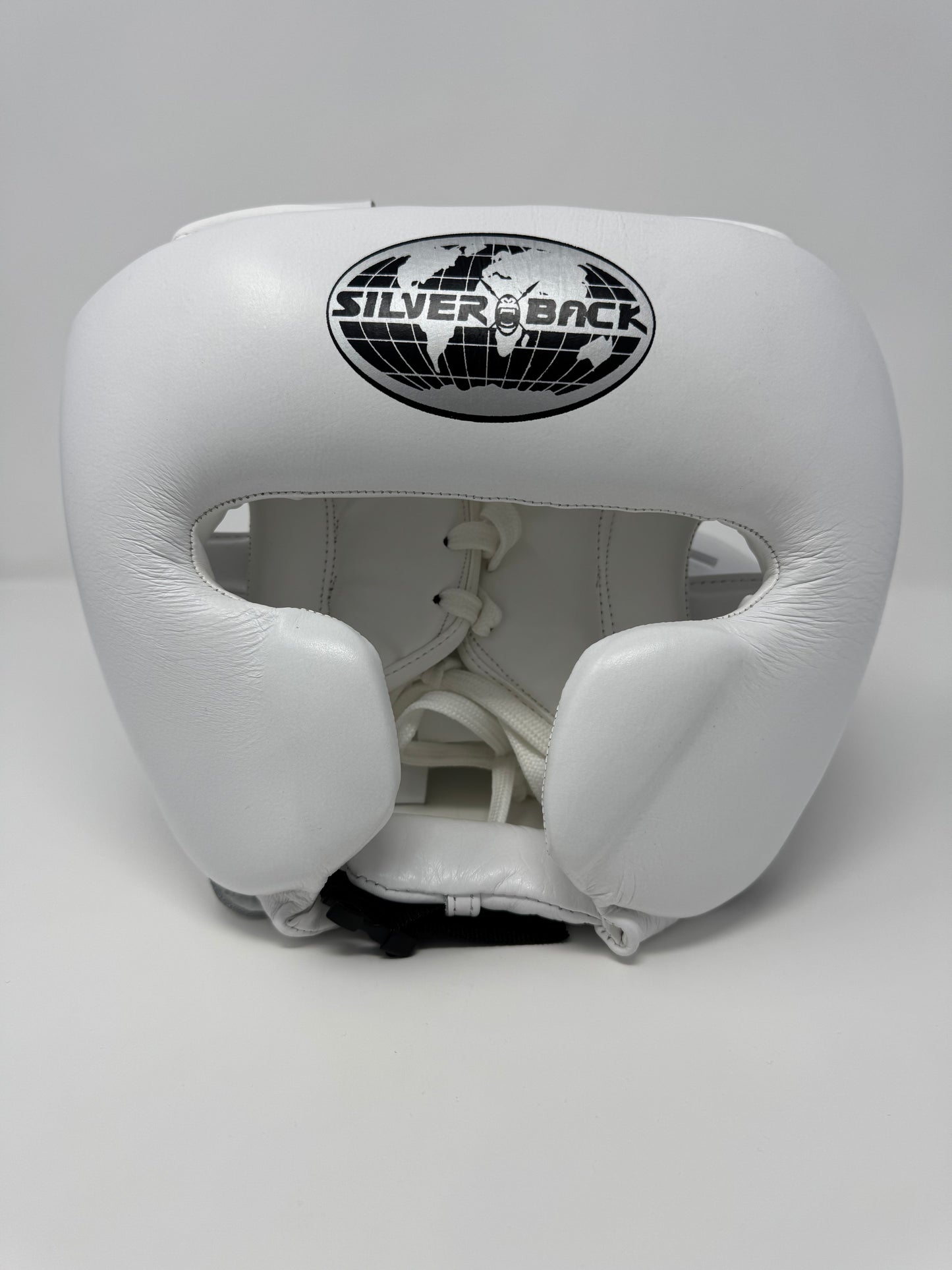 CASQUE DE BOXE - CUIR - BLANC