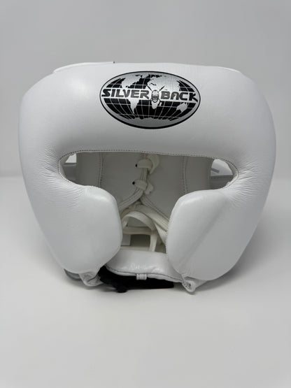 CASQUE DE BOXE - CUIR - BLANC