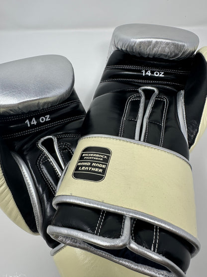 GANTS DE BOXE SILVERBACK - TM-200 - VANILLA / CHROME