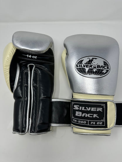 GANTS DE BOXE SILVERBACK - TM-200 - VANILLA / CHROME