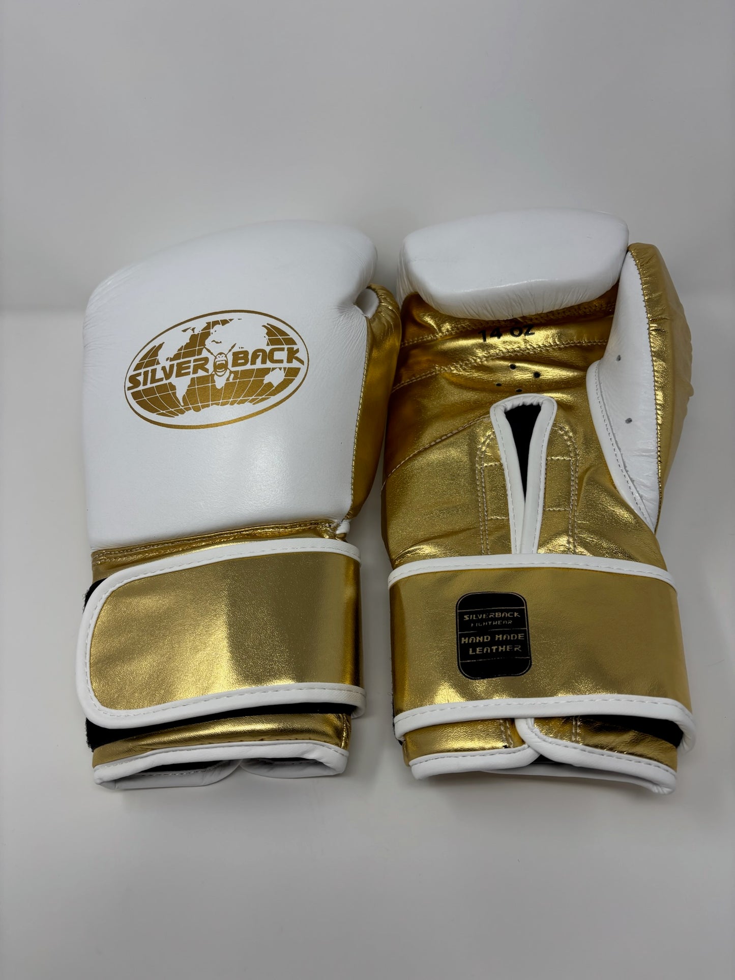 GANTS DE BOXE SILVERBACK - TM-200 - BLANC / OR