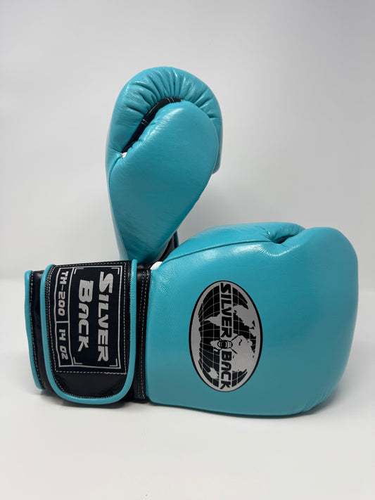 GANTS DE BOXE SILVERBACK - TM-200 - BLEU LASER / NOIR