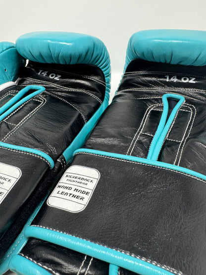 GANTS DE BOXE SILVERBACK - TM-200 - BLEU LASER / NOIR