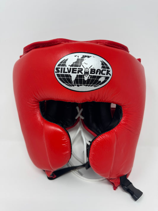 CASQUE DE BOXE - CUIR - ROUGE