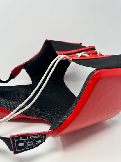 COQUILLE DE BOXE PRO - CUIR - ROUGE