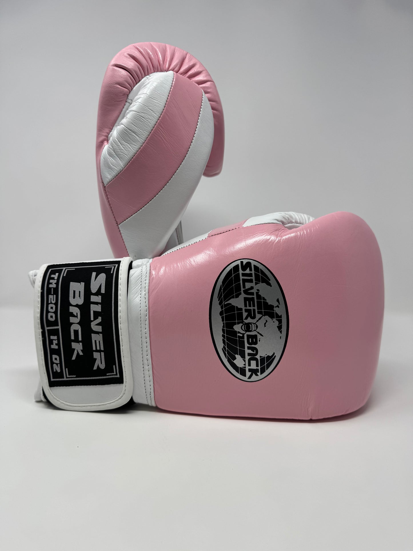 GANTS DE BOXE SILVERBACK - TM-200 - BLANC / ROSE