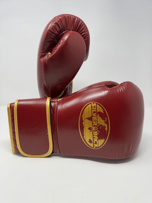 GANTS DE BOXE SILVERBACK - TM-200 - BORDEAUX / OR