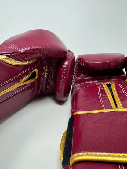 GANTS DE BOXE SILVERBACK - TM-200 - BORDEAUX / OR