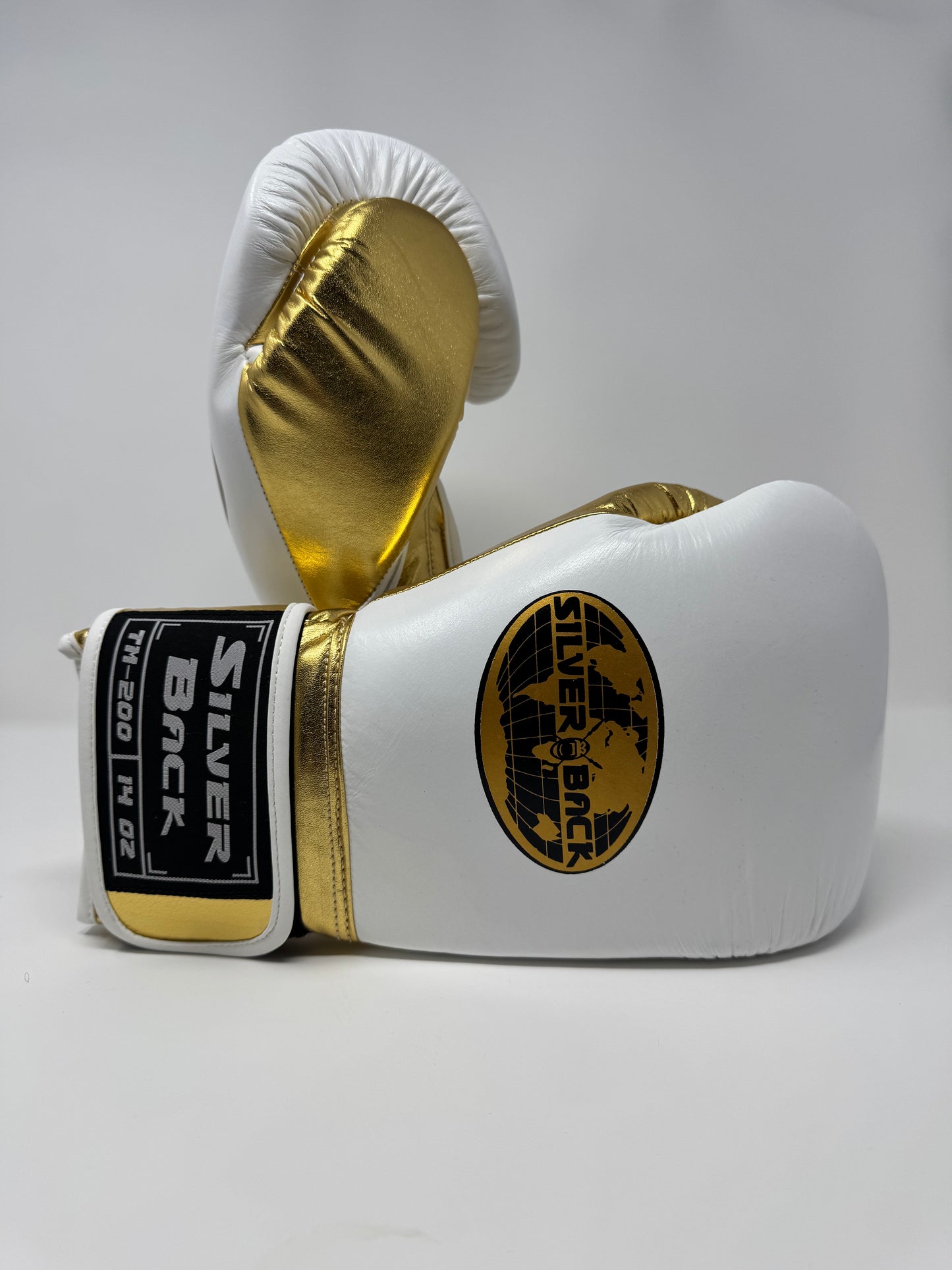 GANTS DE BOXE SILVERBACK - TM-200 - BLANC / OR