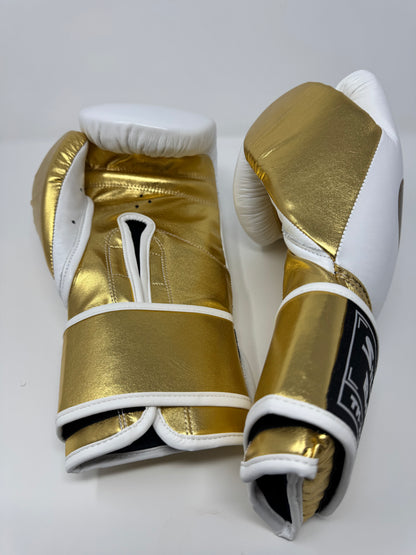 GANTS DE BOXE SILVERBACK - TM-200 - BLANC / OR